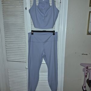 all in motion Lavender High-Rise Active Leggings & Crop Tank Set